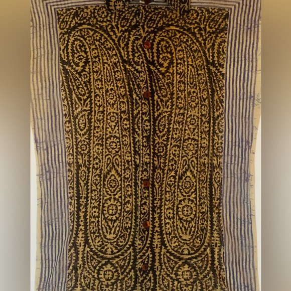JEAN PAUL GAULTIER Le Maille Vintage Sheer Skinny Tribal Tattoo Silk Print S - Picture 3 of 8